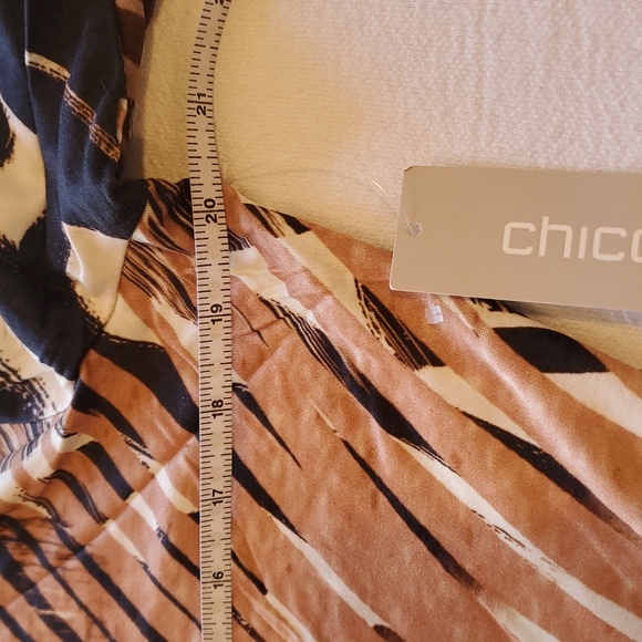 Chico's Knit Top Tribal Rushed SLV Top Pattern Multicolored Sz. 2P Top - Picture 10 of 11